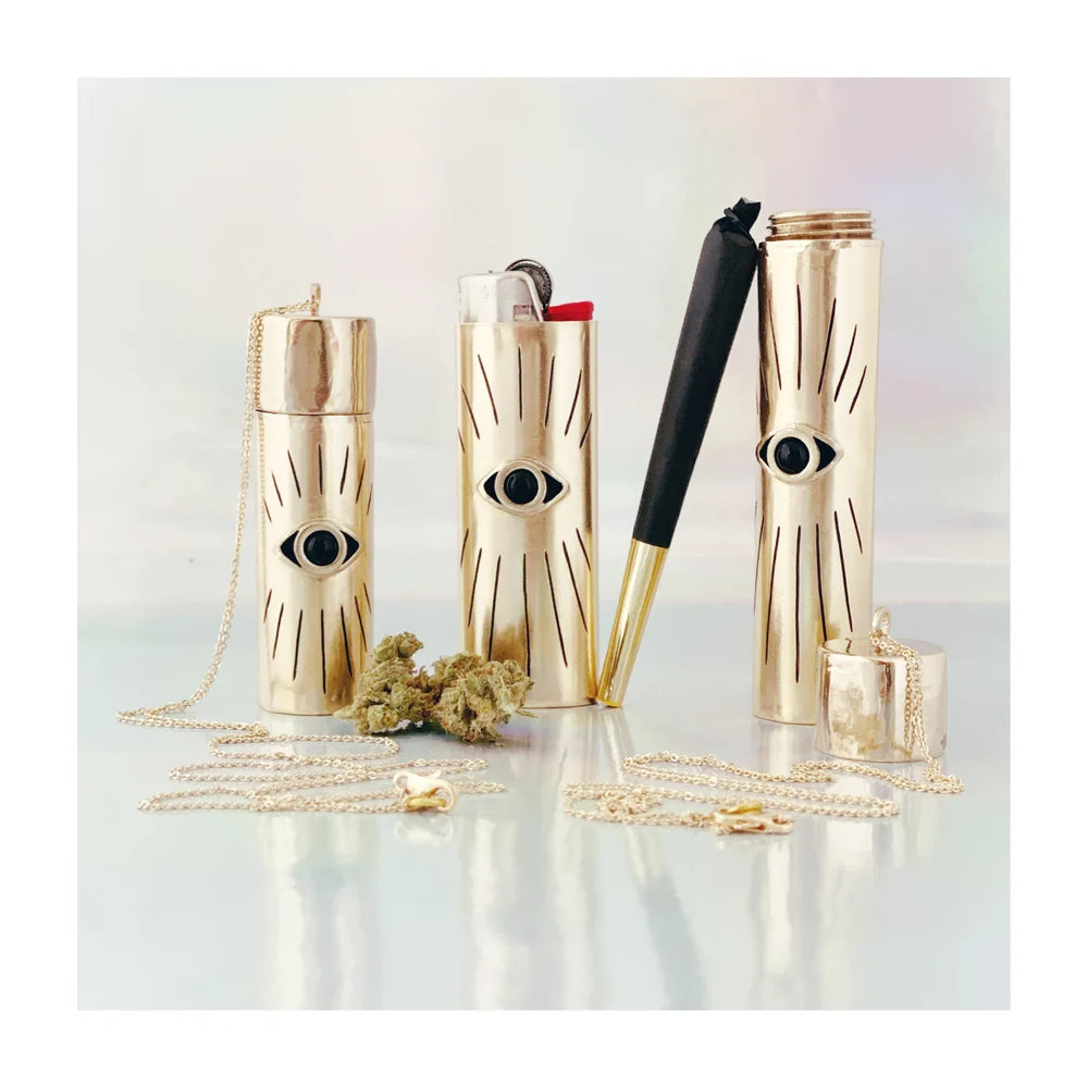 Mini Stash Jar Necklace with Black Onyx