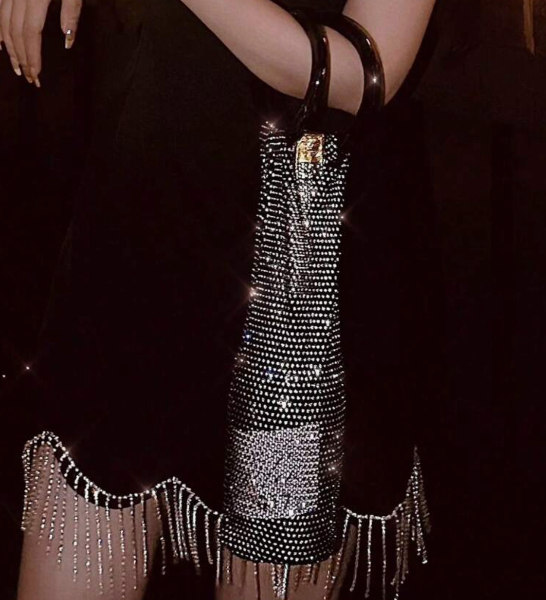 Rhinestone Wine Bag
