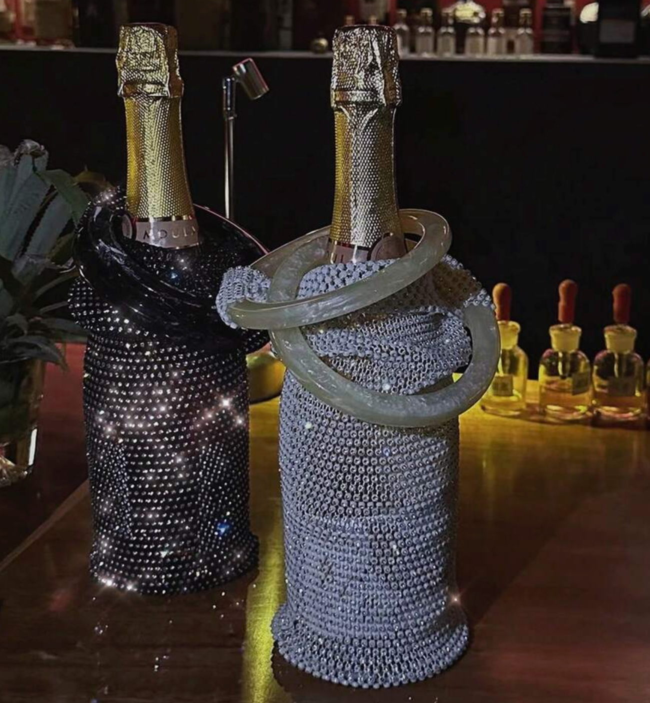 Rhinestone Wine Bag